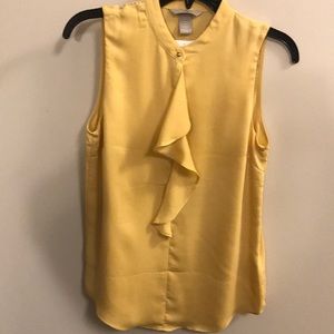 NWT Light Yellow Sleeveless Blouse- H&M -  US 4